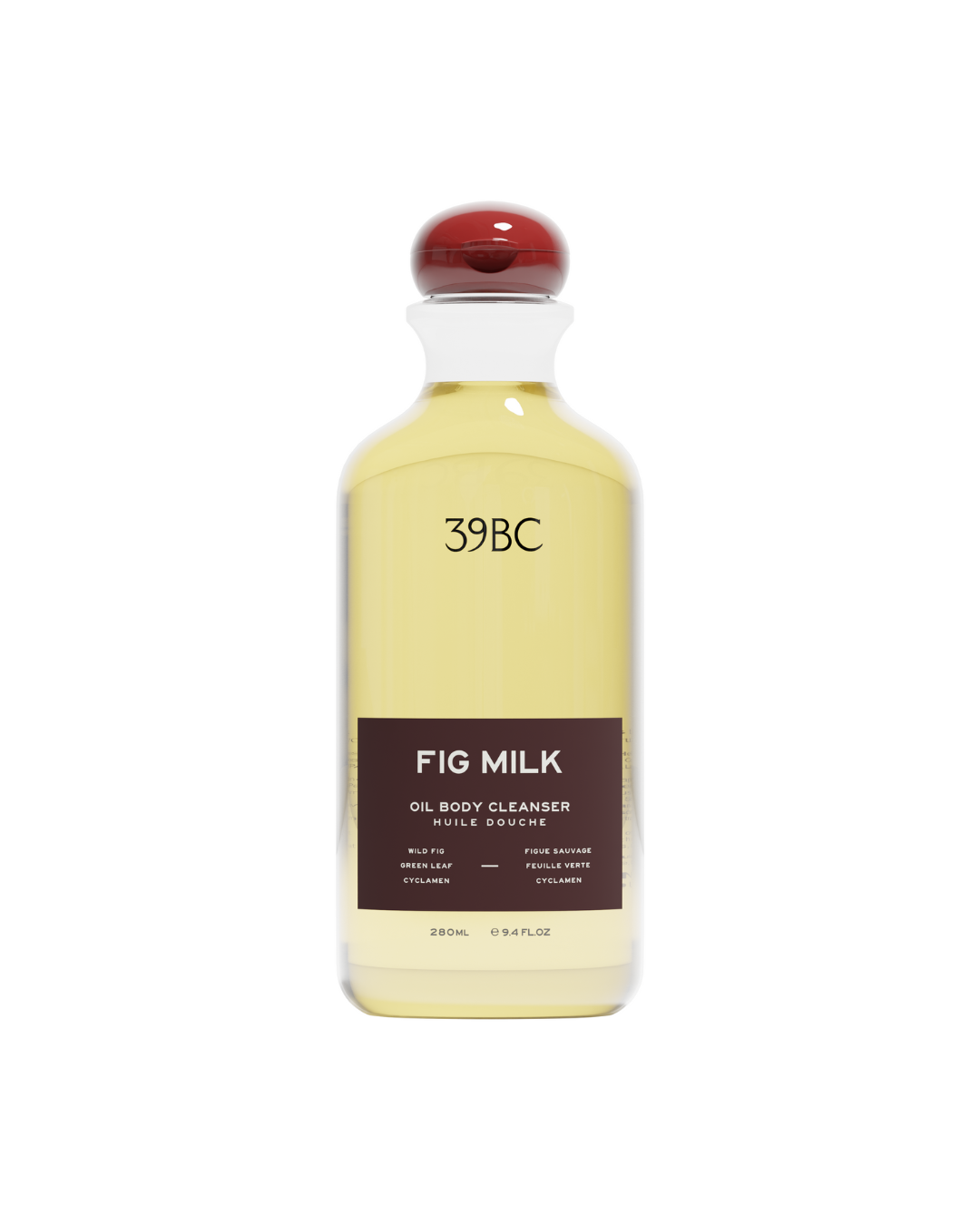 Fig Milk — wild fig, coconut, and violet leaf shower oil, a youthful and sensual fine fragrance cleanser.