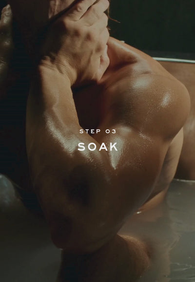 Remain in the warmth of the water for a few extra moments, allowing the body to soften and the mind to slow down. Let the steam, scent and stillness settle into the skin and nervous system.